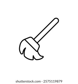 broom icon Simple outline illustration