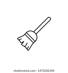 Broom icon. Simple thin line, outline vector of autumn icons for ui and ux, website or mobile application