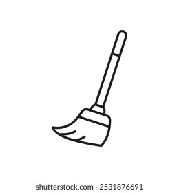 Broom icon Simple thin outline