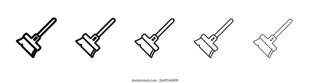 ícone de vassoura simples vetor contorno logotipo