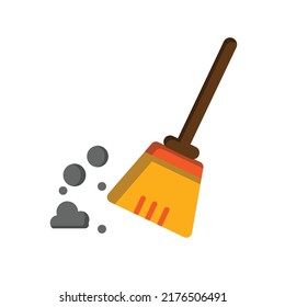 Broom icon. Subtable ti place on cleaning, house cleaning, etc.