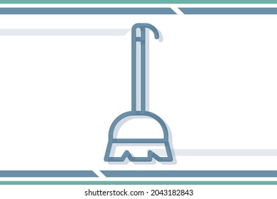 Broom icon symbol sign from modern appliances collection for mobile concept and web apps design. Household and electronic related vector line icons.
