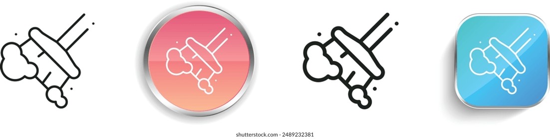 broom icon. Thin Linear, Regular and Button Style Design Isolated On White Background