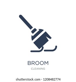Broom icon. Trendy flat vector Broom icon on white background from Cleaning collection, vector illustration can be use for web and mobile, eps10