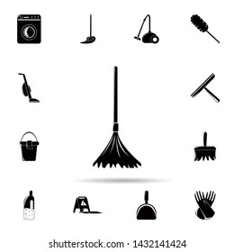 Broom icon. Universal set of cleaners for website design and development, app development