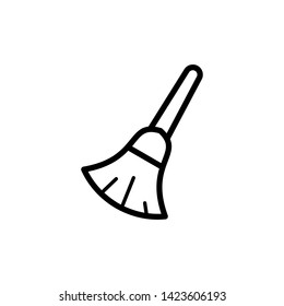 Broom icon vector. Broom cleaning simple vector modern icon design illustration.