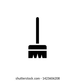 Broom icon vector. Broom cleaning simple vector modern icon design illustration.