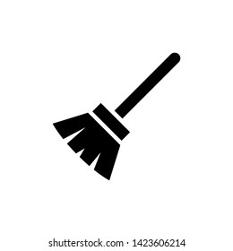 Broom icon vector. Broom cleaning simple vector modern icon design illustration.