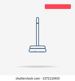 Broom icon. Vector concept illustration for design.