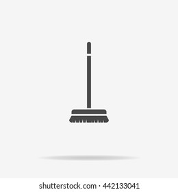 Broom icon. Vector concept illustration for design.