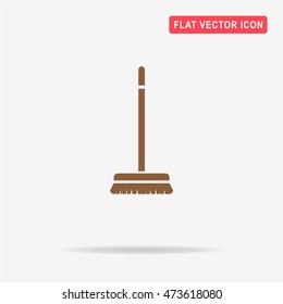 Broom icon. Vector concept illustration for design.