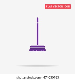 Broom icon. Vector concept illustration for design.