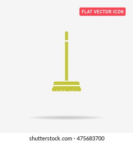 Broom icon. Vector concept illustration for design.