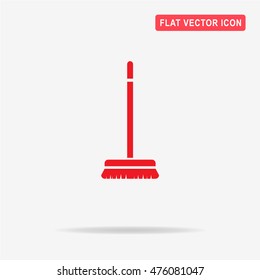 Broom icon. Vector concept illustration for design.