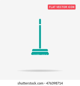 Broom icon. Vector concept illustration for design.