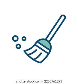 broom icon vector design template in white background