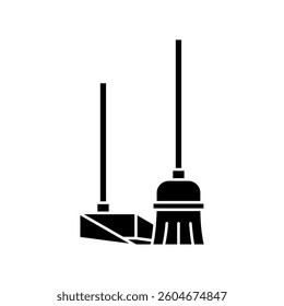 broom icon vector design template elegant style