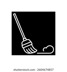 broom icon vector design template elegant style