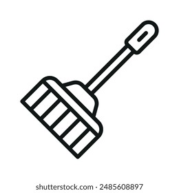Icono de escoba Plantillas de diseño de Vector simple y moderno