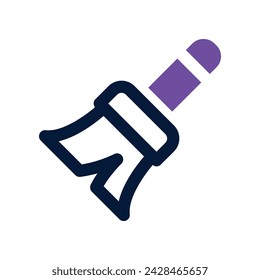 icono de la escoba. icono de tono dual vectorial para su sitio web, móvil, presentación y diseño de logotipo.