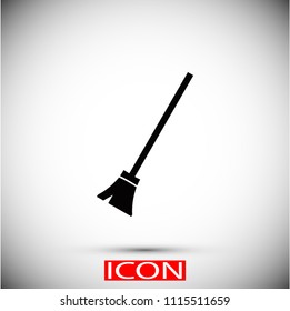 broom icon vector, Vector EPS 10 illustration style