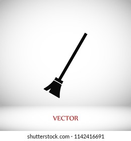 broom icon vector, Vector EPS 10 illustration style