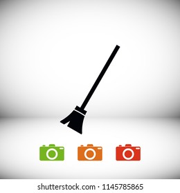 broom icon vector, Vector EPS 10 illustration style