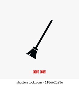 broom icon vector, Vector EPS 10 illustration style