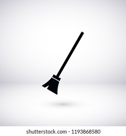 broom icon vector, Vector EPS 10 illustration style
