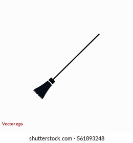 broom icon vector, Vector EPS 10 illustration style