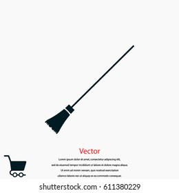 broom icon vector, Vector EPS 10 illustration style