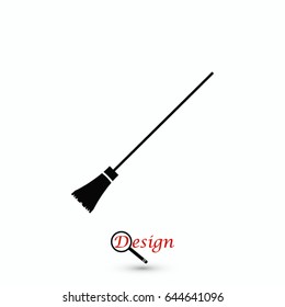 broom icon vector, Vector EPS 10 illustration style