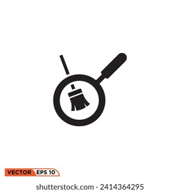 Broom icon vector graphic of template 