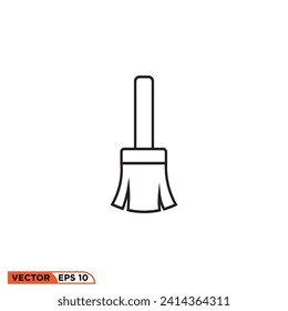 Broom icon vector graphic of template 
