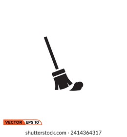 Broom icon vector graphic of template 