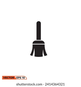 Broom icon vector graphic of template 