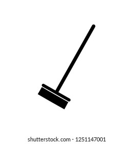 broom icon. vector illustration