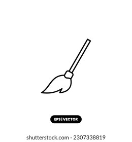 Broom icon vector illustration logo template for many purpose. Isolated on white background.