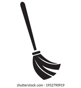 Broom icon vector illustration sign