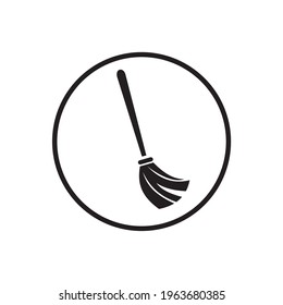 Broom icon vector illustration sign