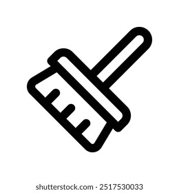 Icono de la escoba. Icono de la línea del Vector para su Sitio web, móvil, presentación y diseño del logotipo.