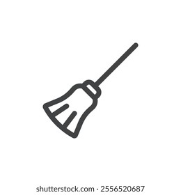 Broom icon Vector logo outline