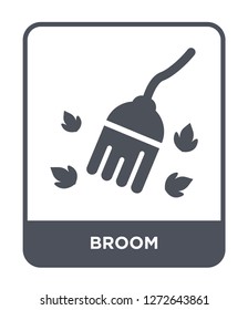 broom icon vector on white background, broom trendy filled icons from Autumn collection, broom simple element illustration