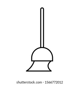 Broom Icon Vector Symbol Design Illustration