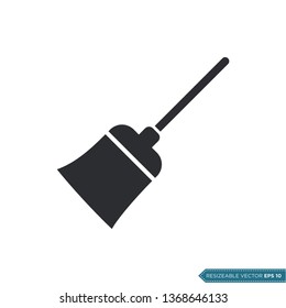 Broom Icon Vector Template