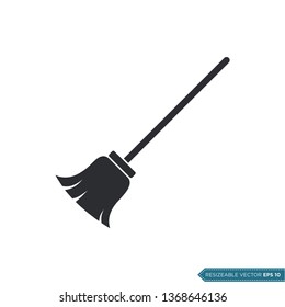 Broom Icon Vector Template