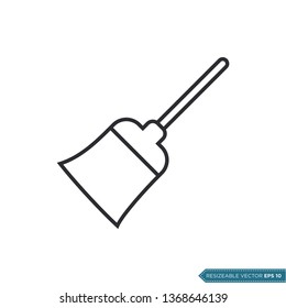 Broom Icon Vector Template
