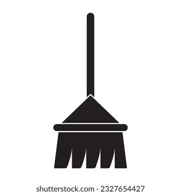 broom icon vector template illustration logo design