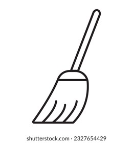 diseño del logotipo de la ilustración de la plantilla del vector de icono de escoba