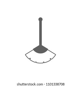 Broom icon vector in trendy flat style isolated on white background